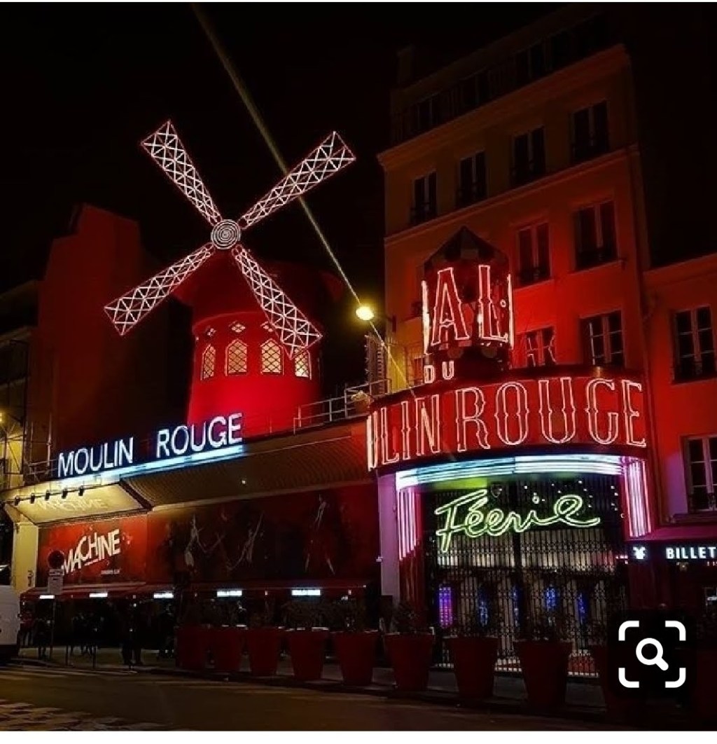 « Dans les coulisses du moulin rouge » Peinture acrylique 80 x 80 cm – 2019